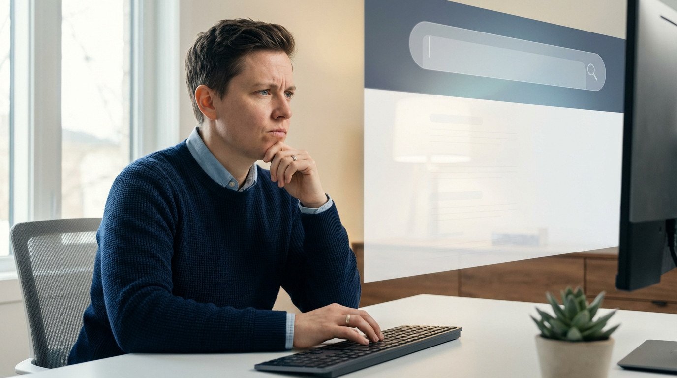 Illustration of a website not appearing on Google search results, highlighting indexing issues.