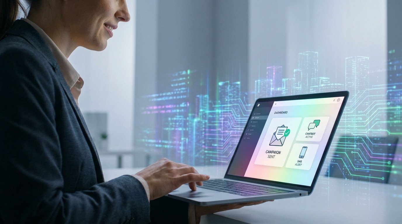 SendPulse marketing automation interface showcasing email, SMS, and chatbot integration
