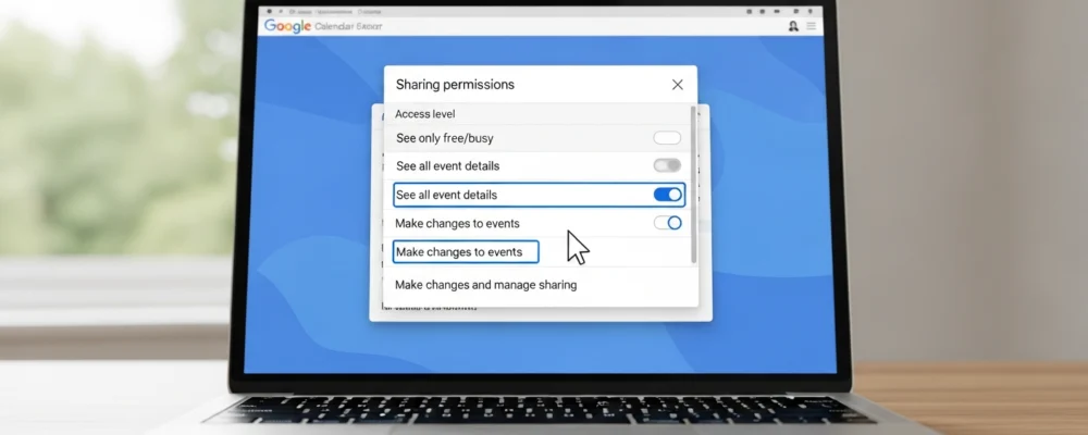 Agenda partagé Gmail : niveaux d'accès et autorisations — partage agenda gmail