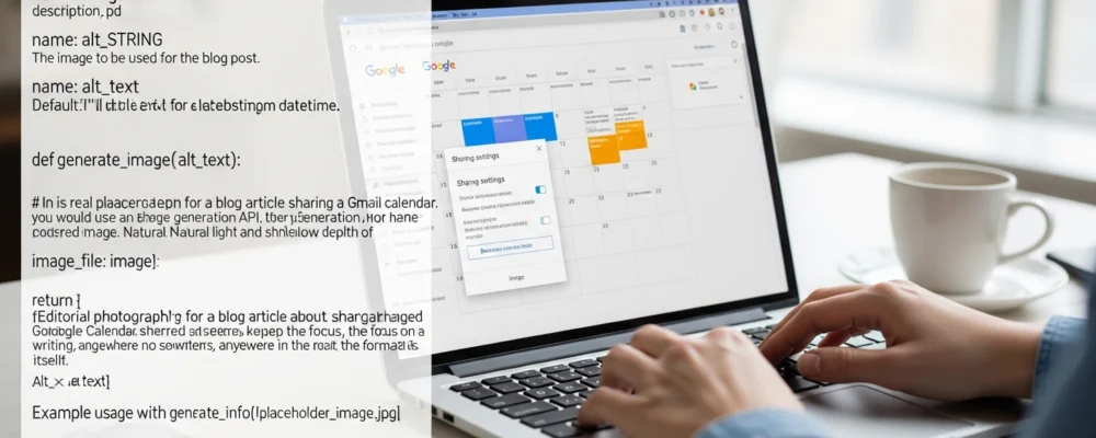 Comment faire un agenda partagé Gmail en 5 étapes — partage agenda gmail