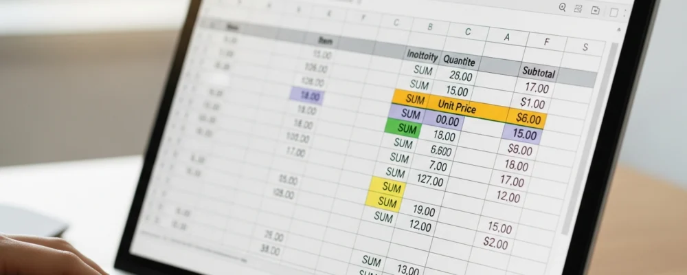 Sous-total : définition et usage sur une facture, guide complet sur sous-total