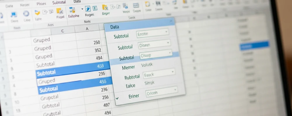 Comment insérer des sous-totaux Excel avec l'outil Données — sous-totaux excel
