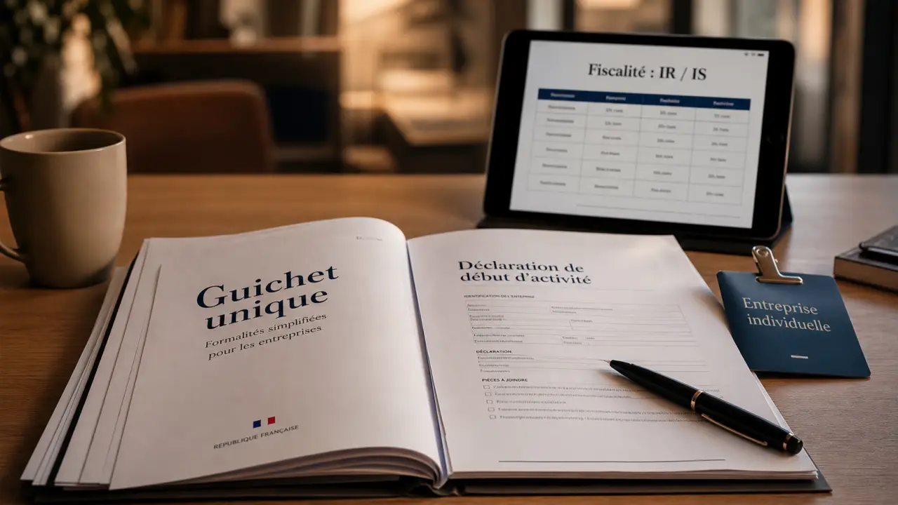 Avantage d une entreprise individuelle : créer seul sans capital, bureau fiscalité IR/IS