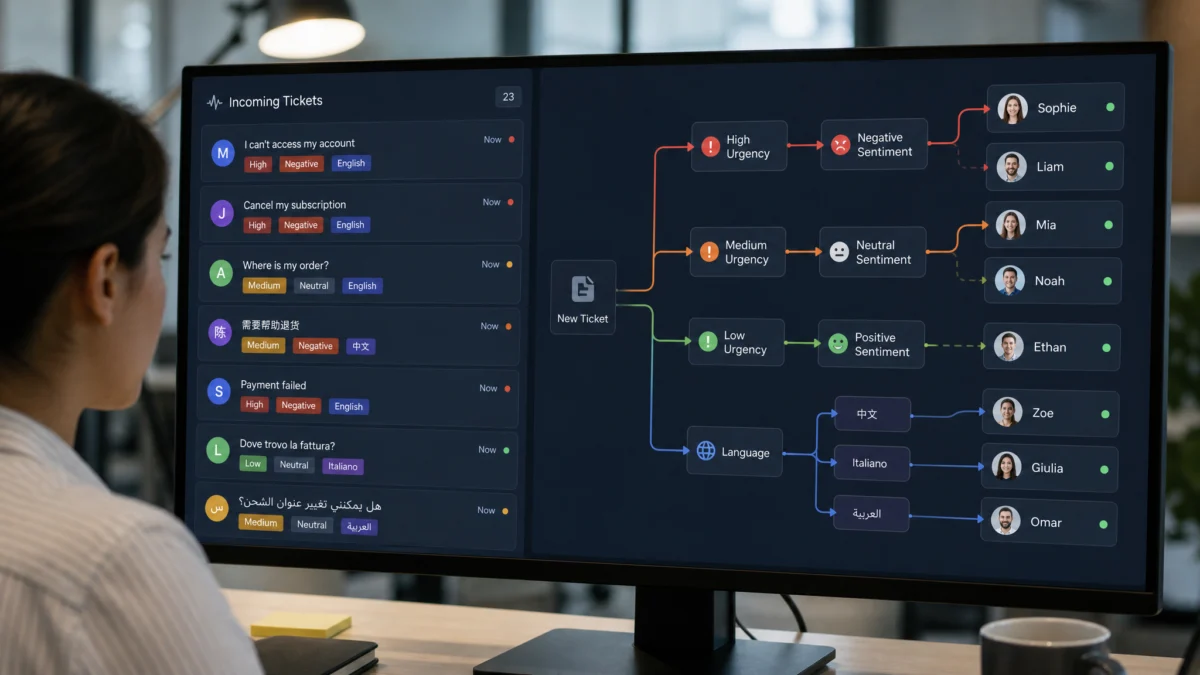 Routage intelligent : ce que ça change concrètement pour votre service client — classement routage intelligent freshdesk h...