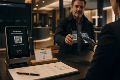 Gestion des visiteurs en entreprise : scan QR et registre papier