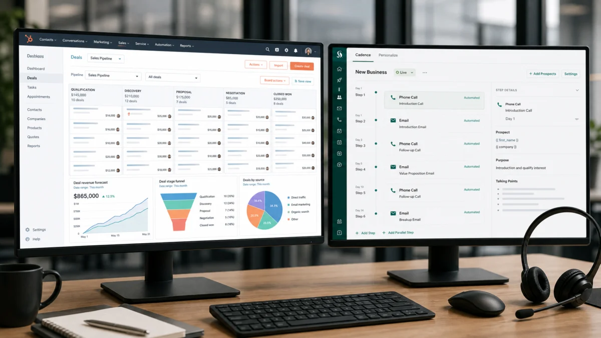 Salesloft face à HubSpot : deux logiques d'outils différentes — retours d'expérience hubspot vs salesforce vs salesloft