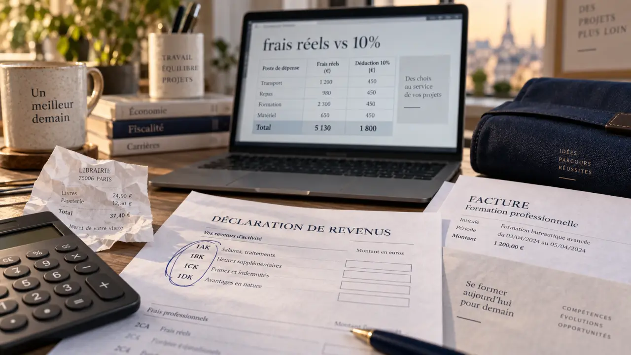 Comment déclarer une formation professionnelle aux impôts : frais réels et justificatifs (2042)