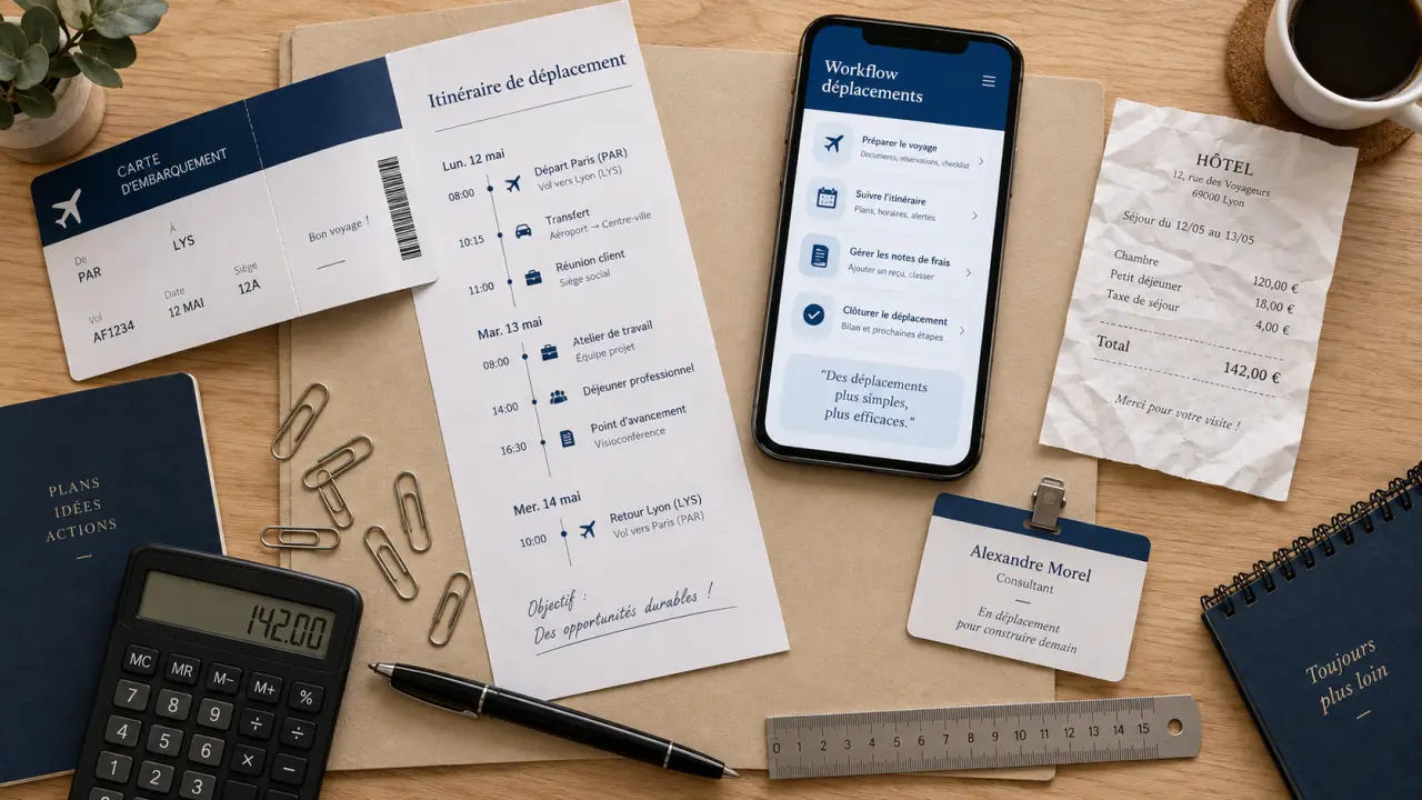 Gestion des déplacements en entreprise : workflow des coûts