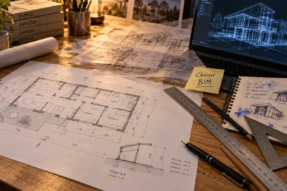 Logiciel architecture : BIM pas toujours le bon choix, plan 2D et vue 3D filaire