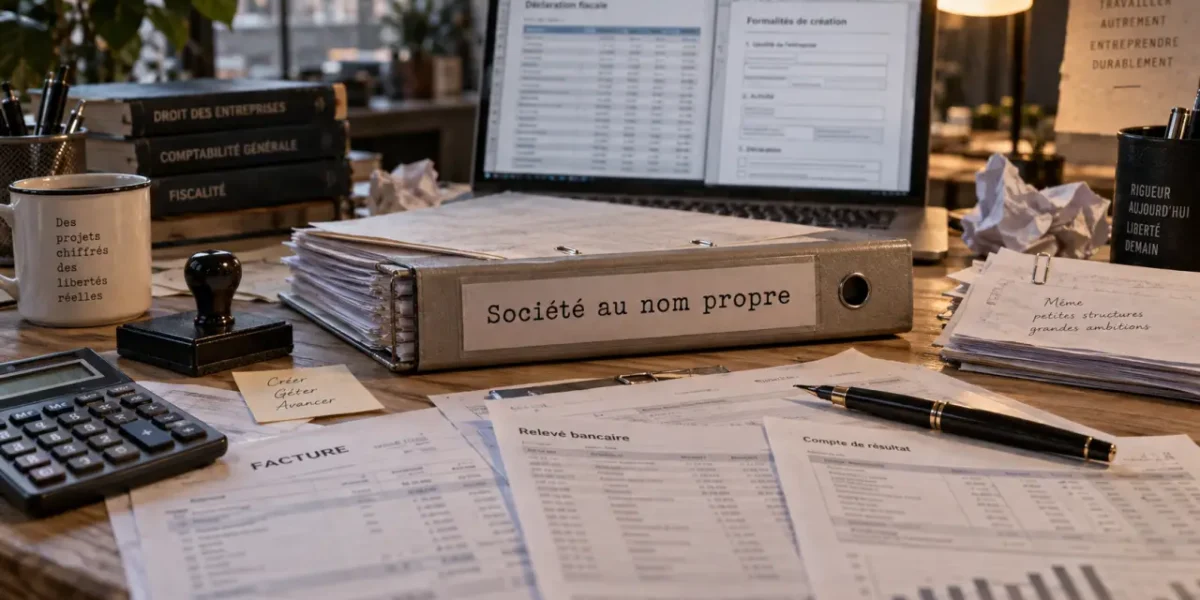 Societe au nom propre : documents comptables et INPI pour entreprise individuelle