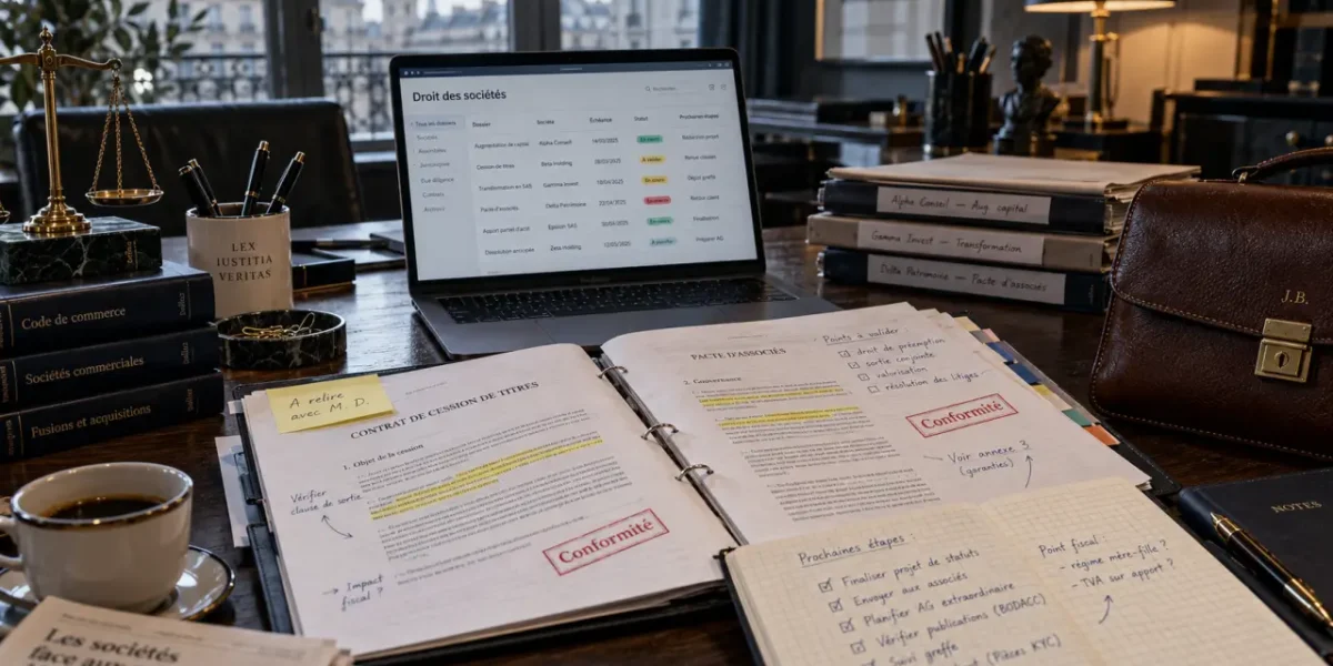 Droit entreprise juristesdavenir : contrats et conformité en atelier de juristes