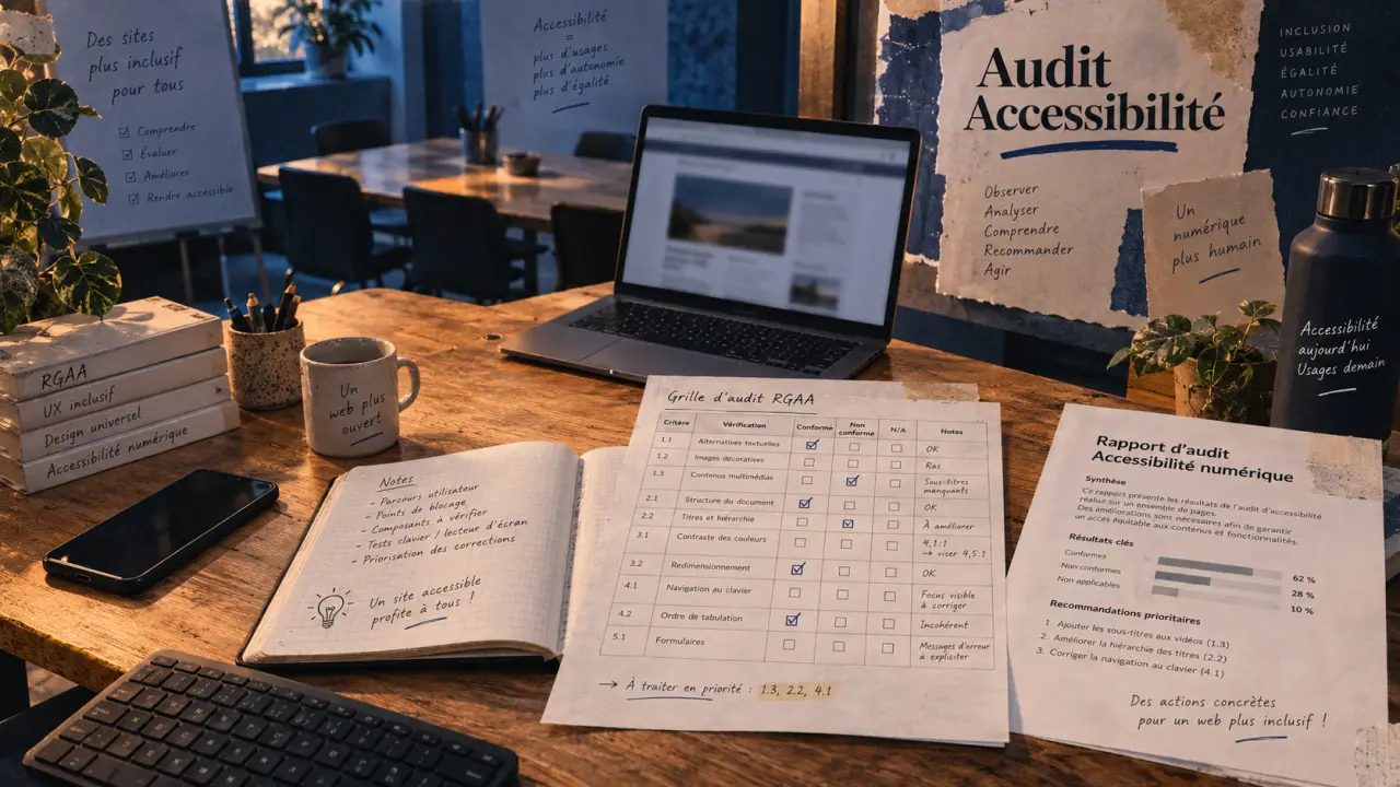 Formation a11y audit : table d’audit, rapport et tests accessibilité